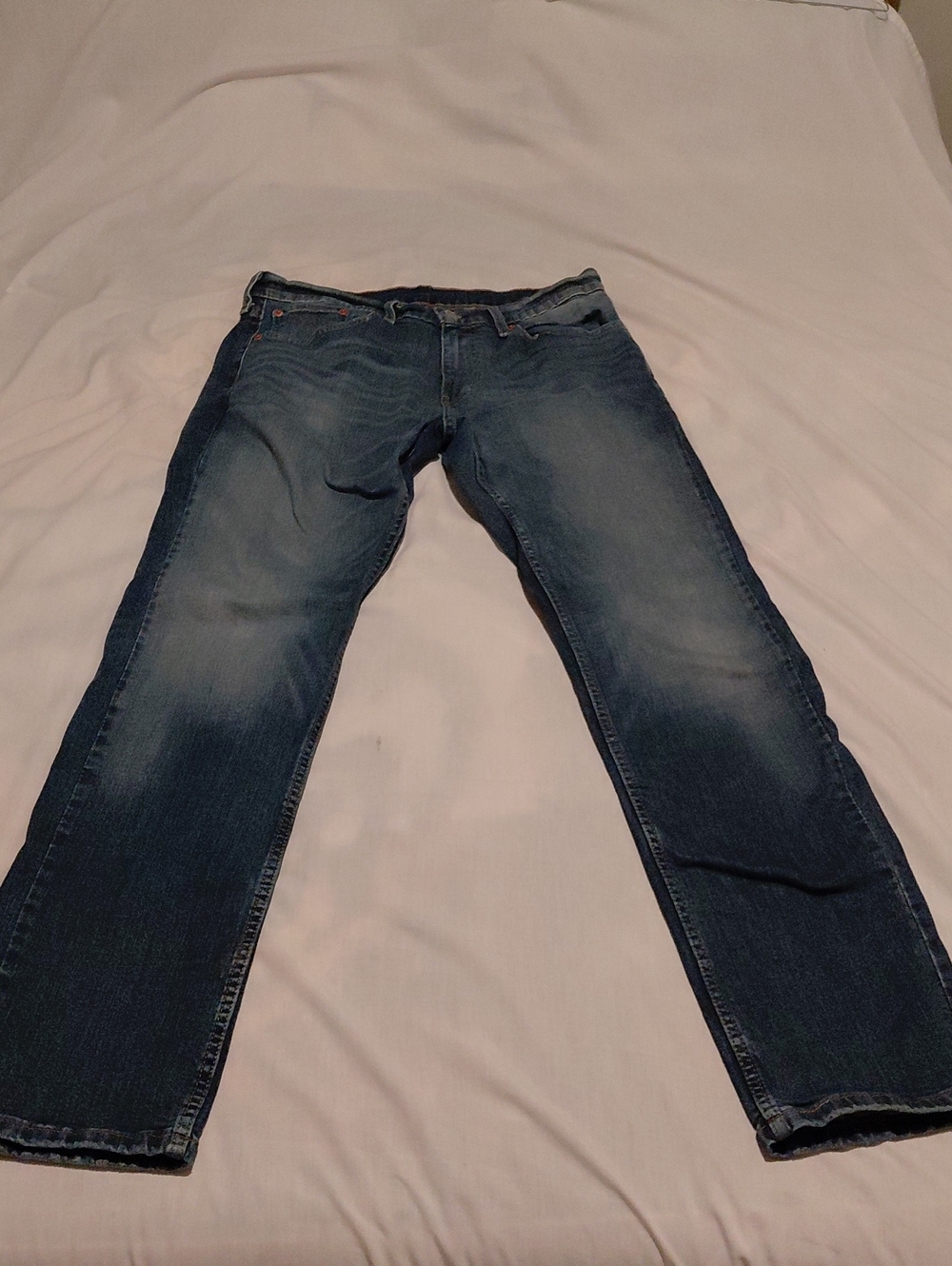 Levi's 559 Men's Relaxed Straight Jeans in Distressed Blue Denim 32 X 34